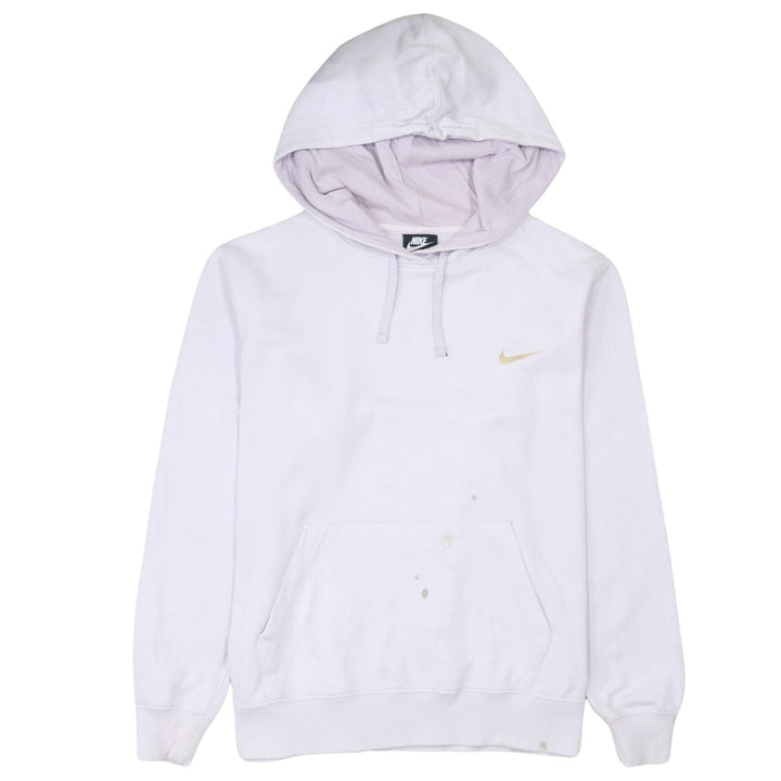 Nike Womens White Pullover Hoodie Medium Cotton Blend Casual