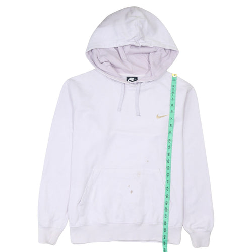 Nike Womens White Pullover Hoodie Medium Cotton Blend Casual