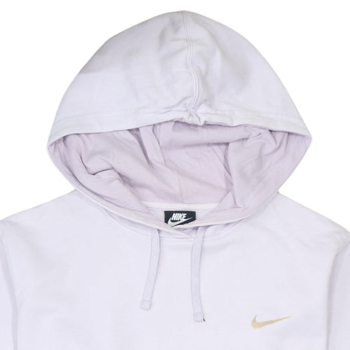 Nike Womens White Pullover Hoodie Medium Cotton Blend Casual