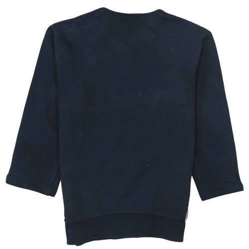 Ellesse Womens Black XS Pullover Sweatshirt Crew Neck Logo Cotton Blend