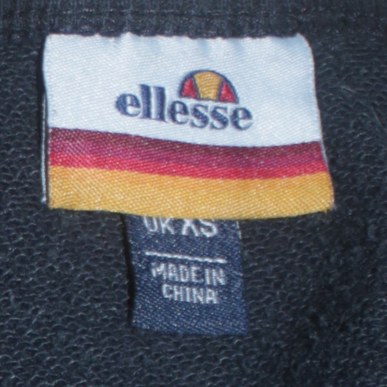 Ellesse Womens Black XS Pullover Sweatshirt Crew Neck Logo Cotton Blend