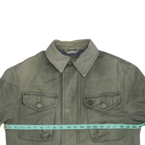 Timberland Men's Green Cotton Military Jacket Size S Regular Fit