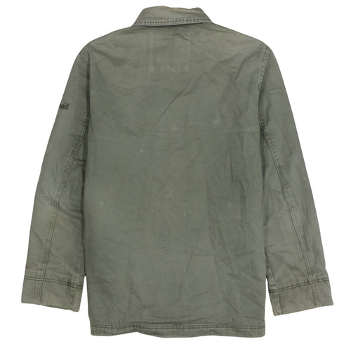 Timberland Men's Green Cotton Military Jacket Size S Regular Fit