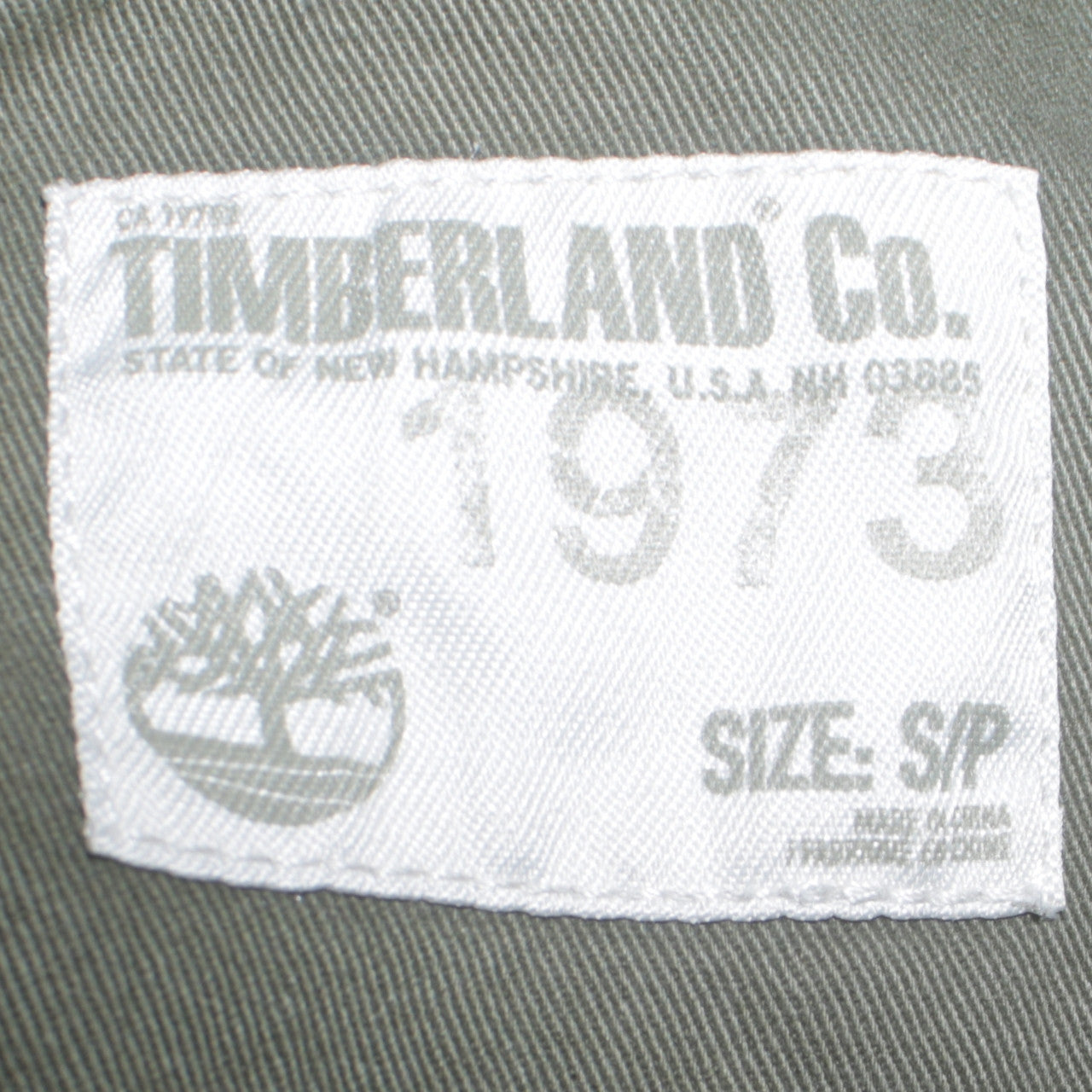 Timberland Men's Green Cotton Military Jacket Size S Regular Fit