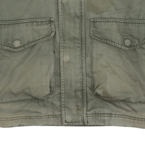 Timberland Men's Green Cotton Military Jacket Size S Regular Fit