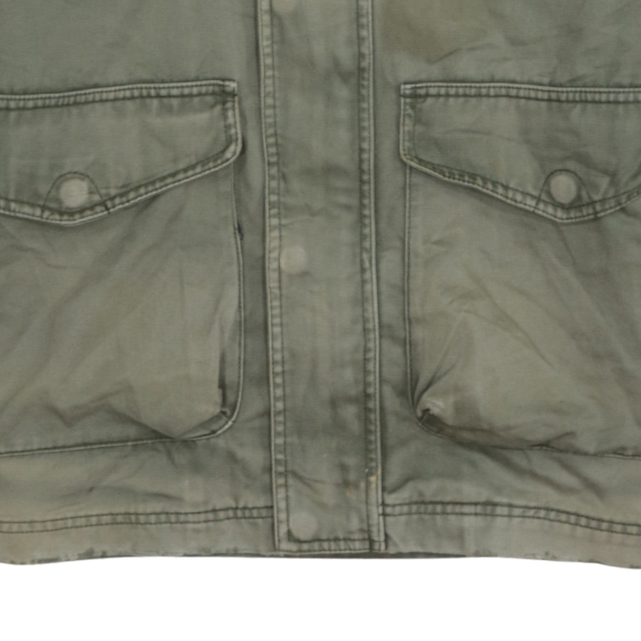 Timberland Men's Green Cotton Military Jacket Size S Regular Fit