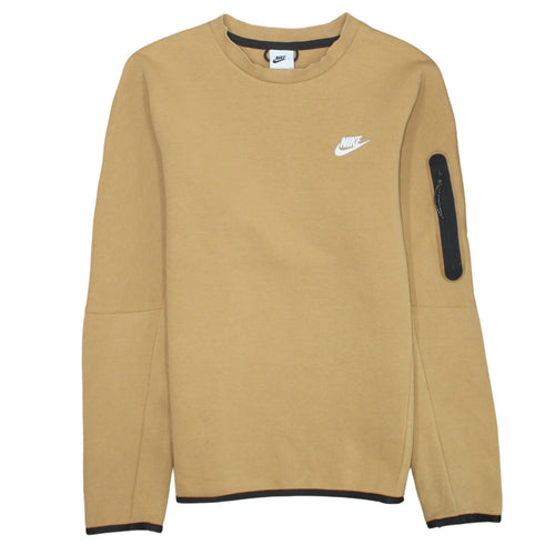 Nike Men’s Beige Crew Neck Pullover Sweatshirt Small