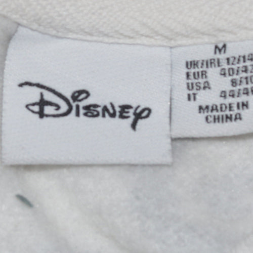 Disney Women Beige Mickey Print Pullover Sweatshirt M
