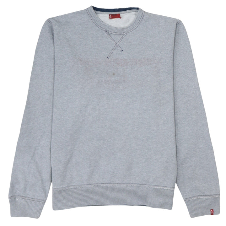 Levi's Men's Grey Crew Neck Pullover Sweatshirt Medium