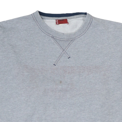 Levi's Men's Grey Crew Neck Pullover Sweatshirt Medium