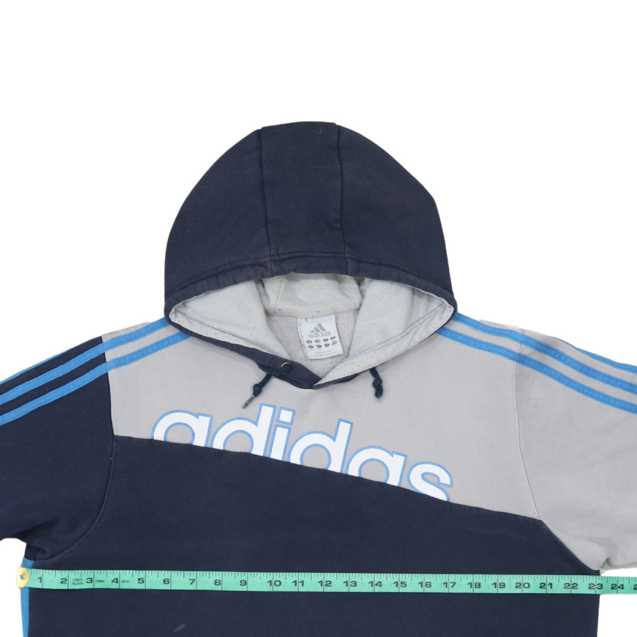 Adidas Men's Blue Pullover Hoodie Medium Graphic Logo Sportswear