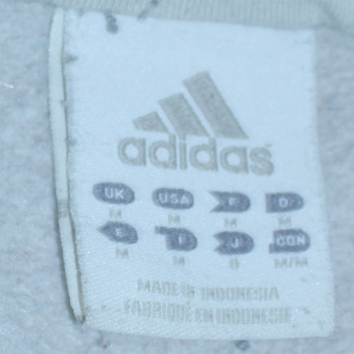 Adidas Men's Blue Pullover Hoodie Medium Graphic Logo Sportswear