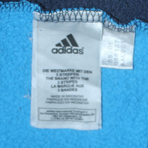 Adidas Men's Blue Pullover Hoodie Medium Graphic Logo Sportswear