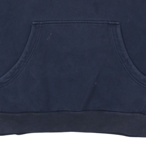 Adidas Men's Blue Pullover Hoodie Medium Graphic Logo Sportswear