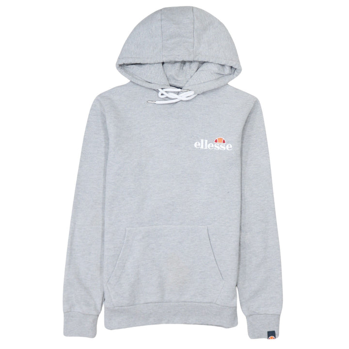 Ellesse Womens Grey Pullover Hoodie UK 6 Cotton Blend Logo Design