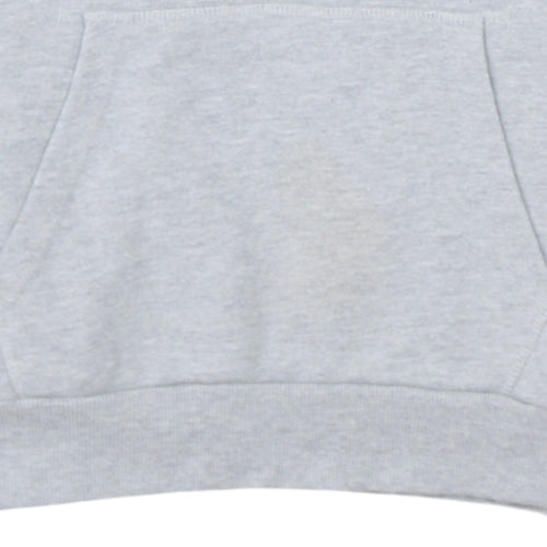 Ellesse Womens Grey Pullover Hoodie UK 6 Cotton Blend Logo Design