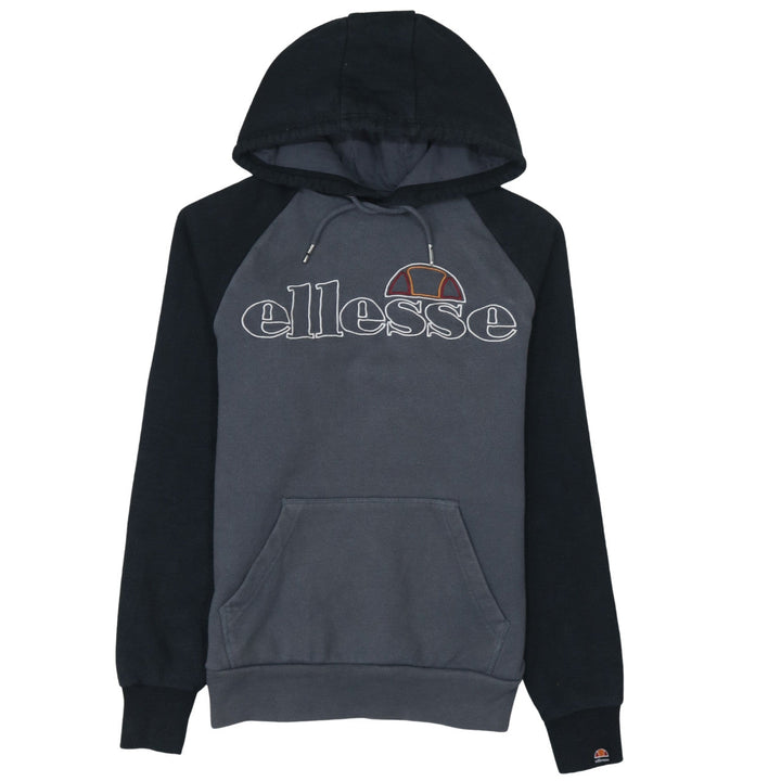 Ellesse Men's Grey & Black Pullover Hoodie XS Cotton Blend