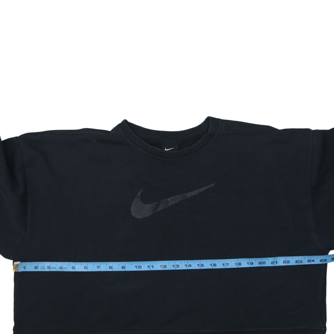 Nike Women Black Crew Neck Pullover Sweatshirt L Cotton Blend