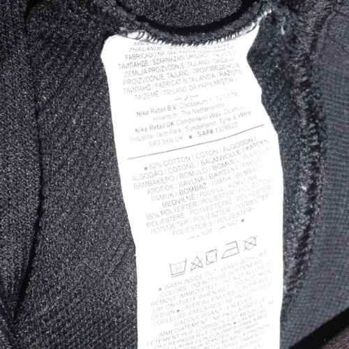 Nike Women Black Crew Neck Pullover Sweatshirt L Cotton Blend