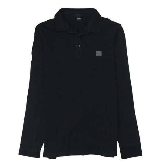 Hugo Boss Men's Black Slim Fit Long Sleeve Polo Shirt XL