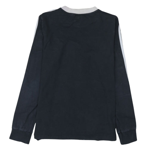 Adidas Women Black Long Sleeve Striped Crew Neck T-Shirt Size 12