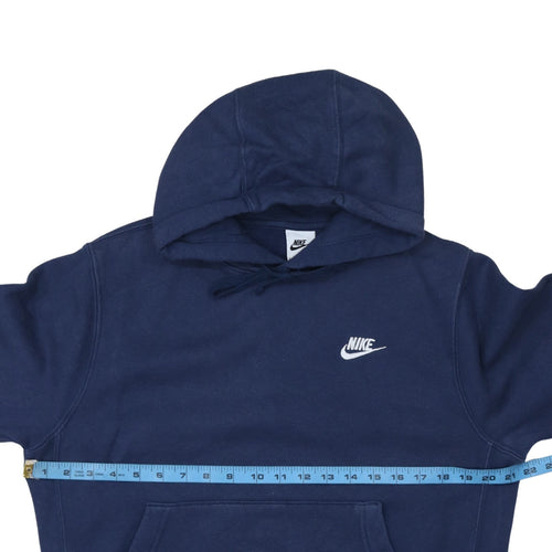 Nike Men's Blue Pullover Hoodie Small Logo Sweatshirt