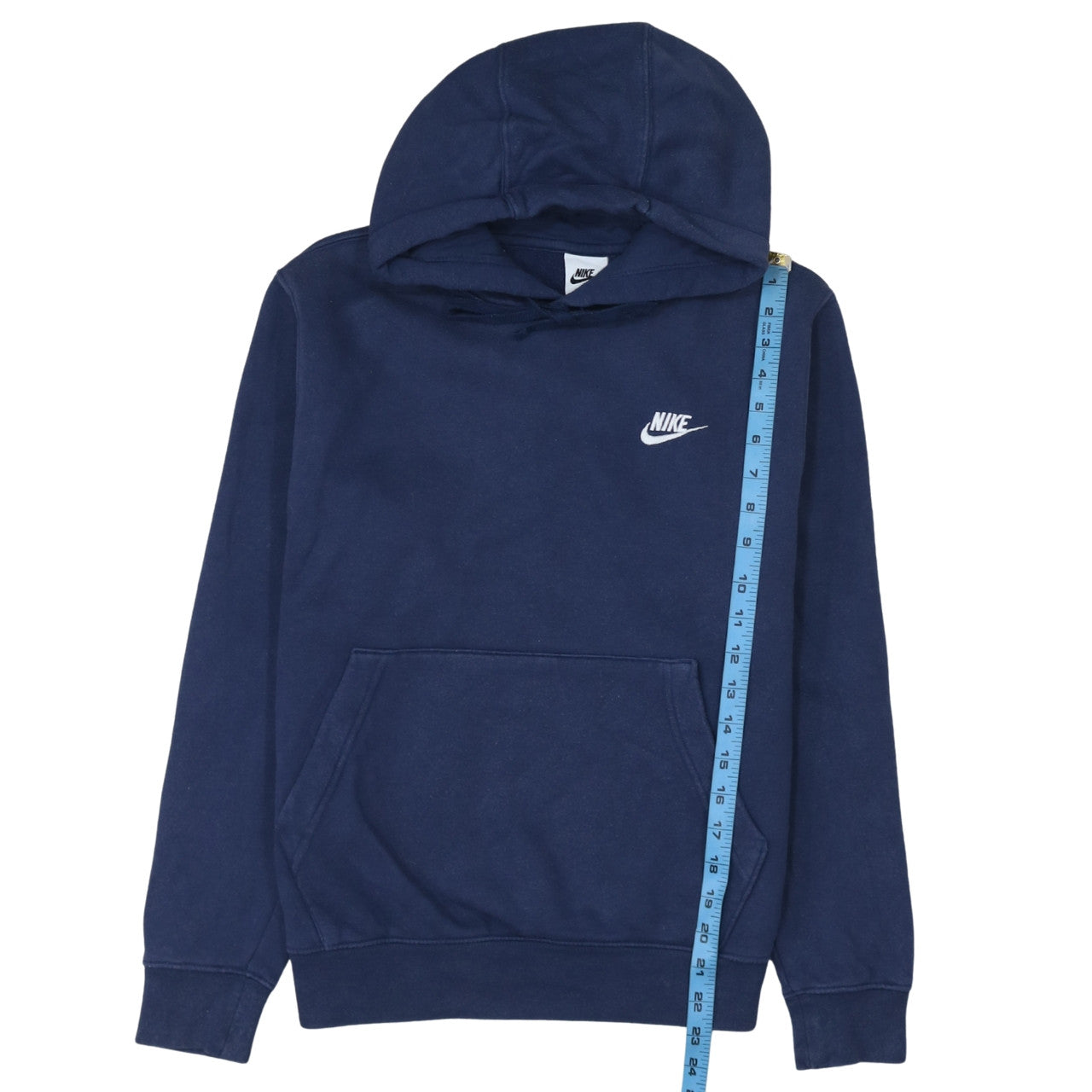 Nike Men's Blue Pullover Hoodie Small Logo Sweatshirt
