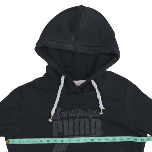 Puma Women's Black Hoodie Size 12 Pullover Hooded Sweatshirt