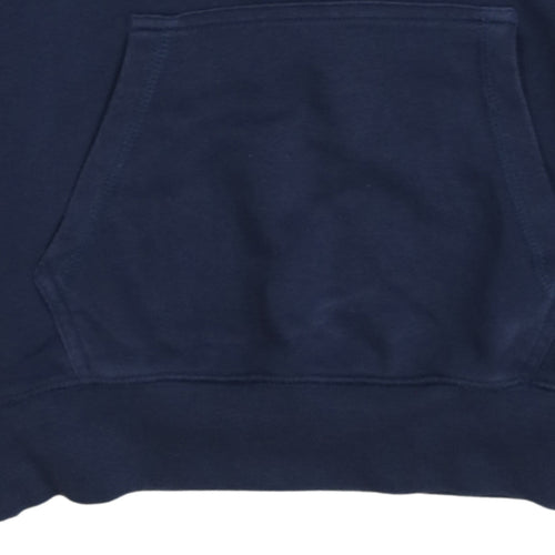 Champion Men's Blue Medium Pullover Hoodie Embroidered Logo