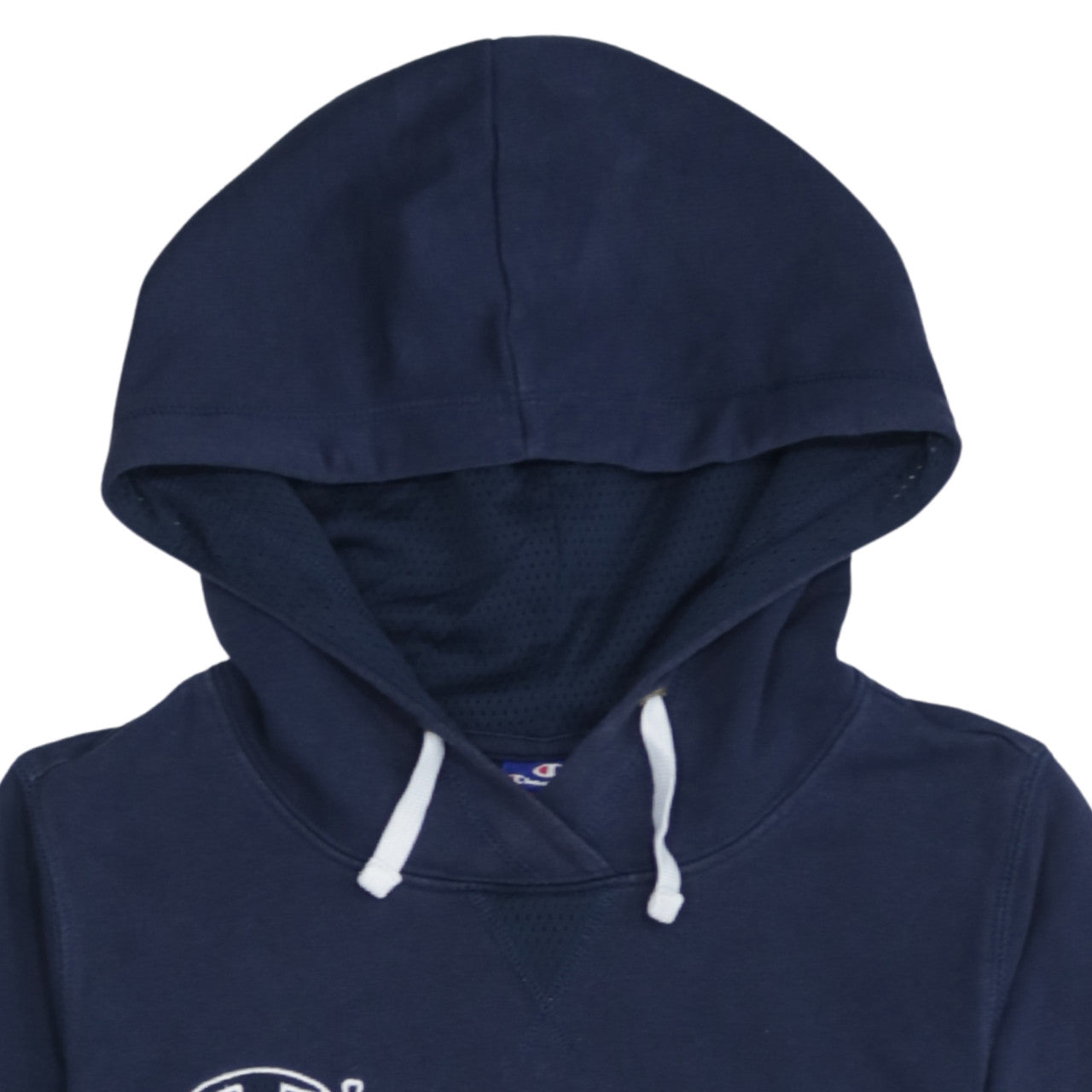 Champion Men's Blue Medium Pullover Hoodie Embroidered Logo