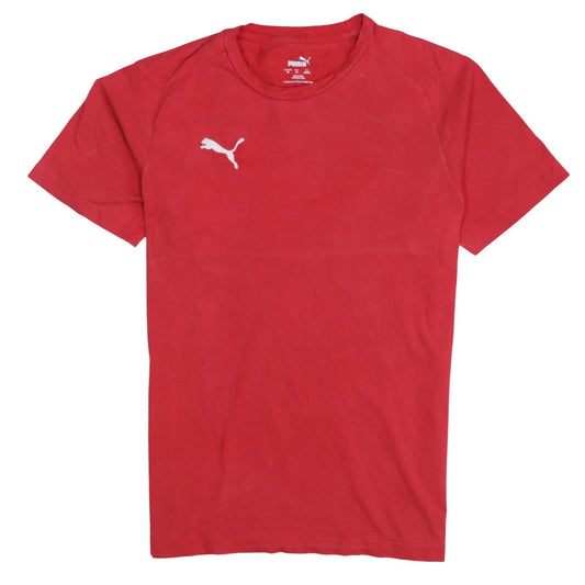 Puma Men's Red Short Sleeve Crew Neck Cotton T-Shirt M