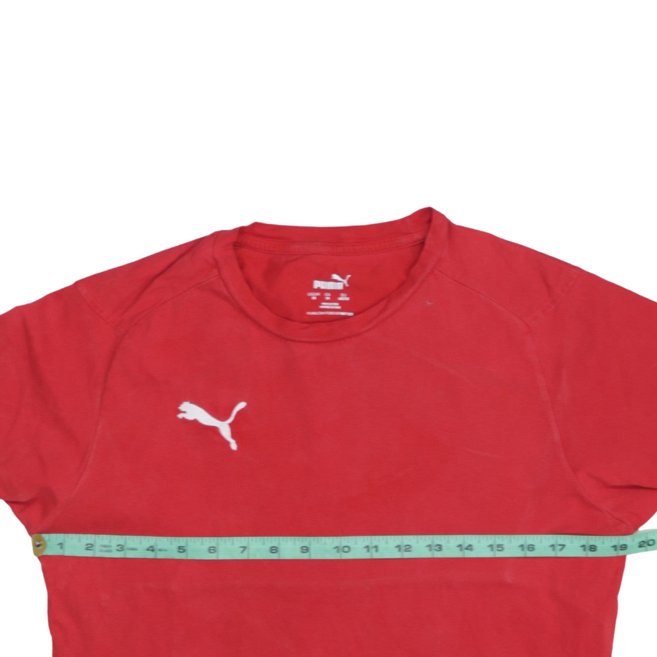 Puma Men's Red Short Sleeve Crew Neck Cotton T-Shirt M