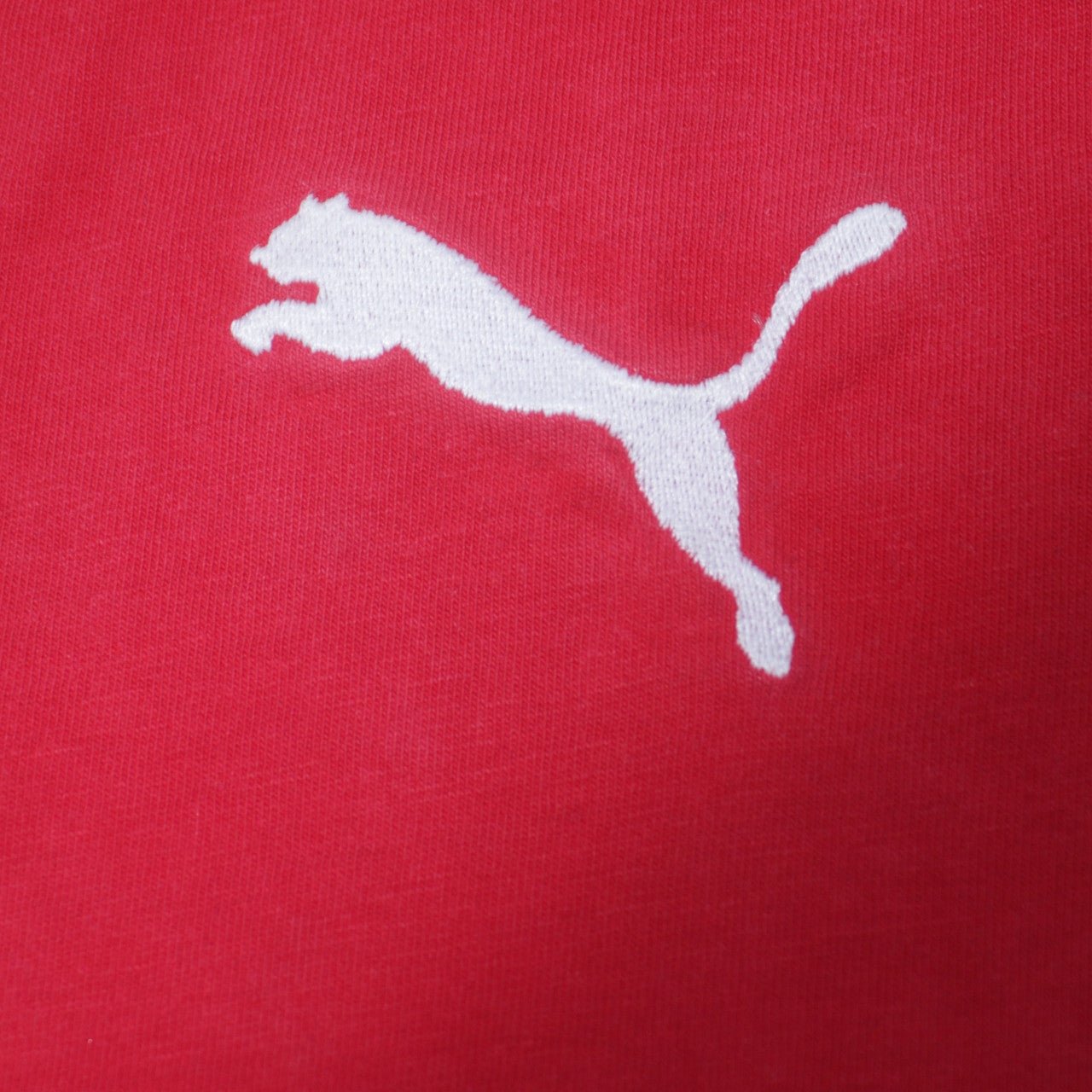 Puma Men's Red Short Sleeve Crew Neck Cotton T-Shirt M