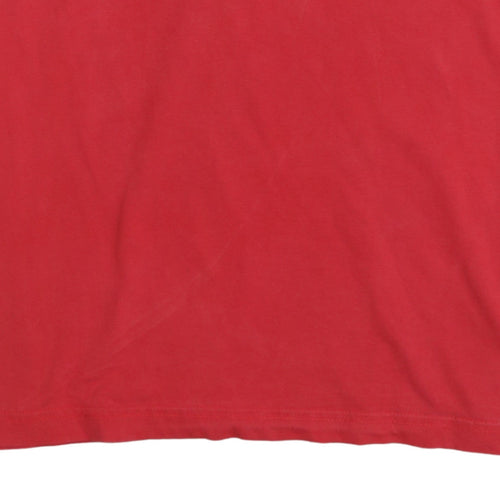 Puma Men's Red Short Sleeve Crew Neck Cotton T-Shirt M