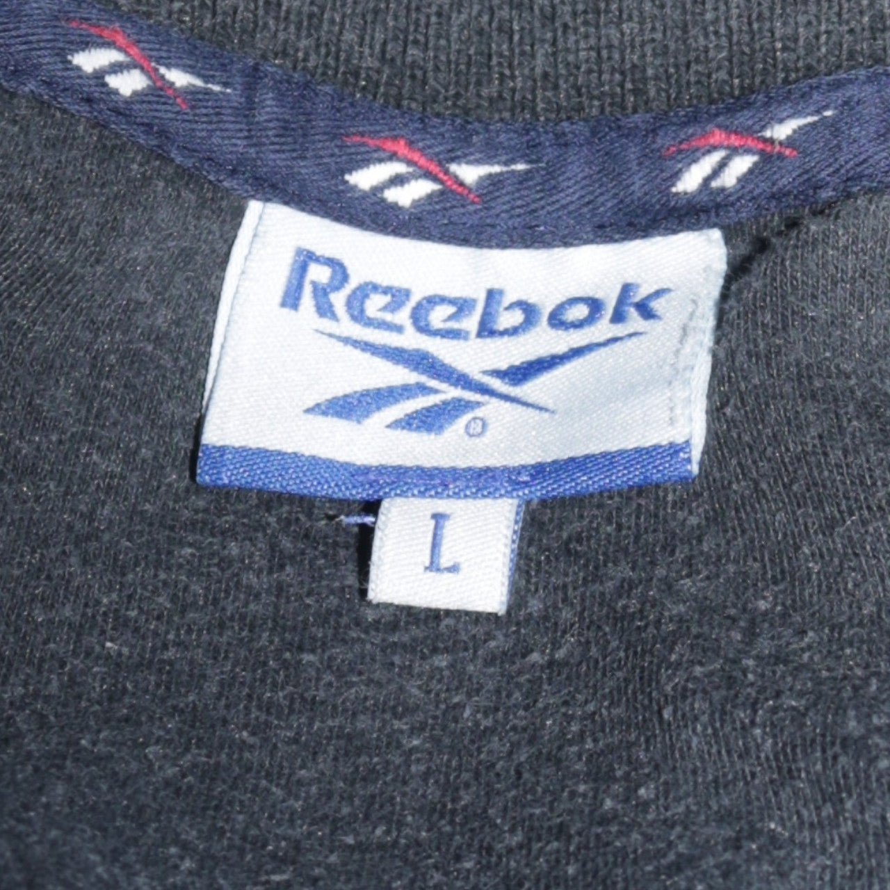 Reebok Men's Black Long Sleeve Cotton Polo Shirt Size L