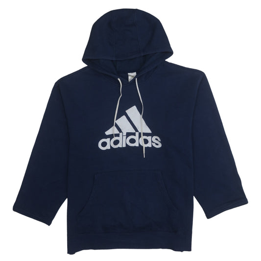 Adidas Men's Blue Pullover Hoodie Size M Sports Fleece Sweatshirt