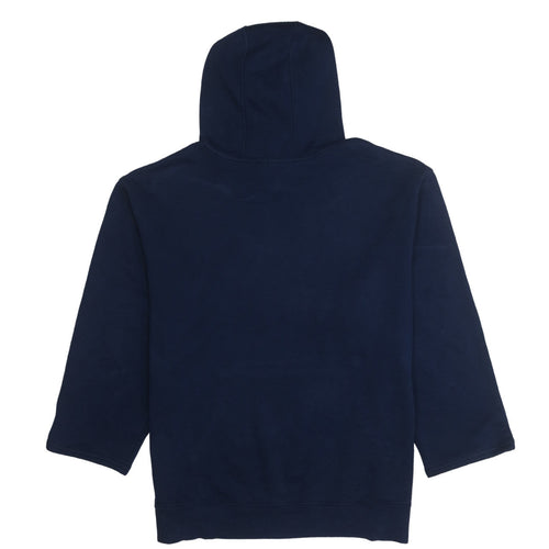 Adidas Men's Blue Pullover Hoodie Size M Sports Fleece Sweatshirt