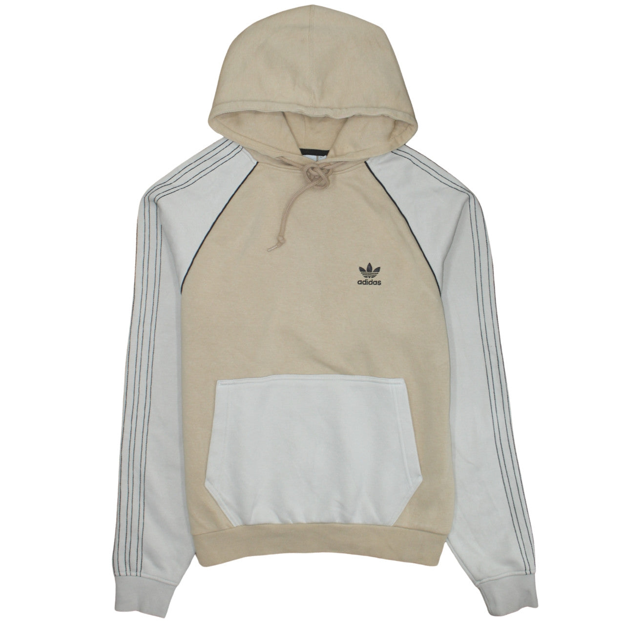 Adidas Men's Beige Pullover Hoodie Small Casual Sportswear