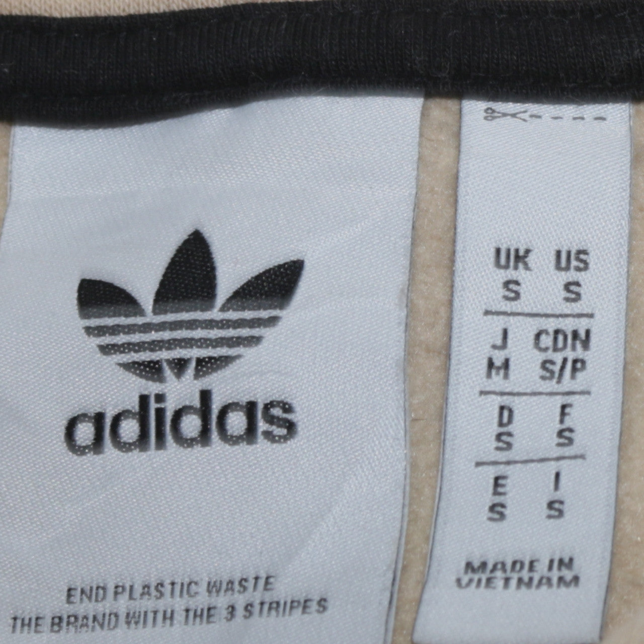 Adidas Men's Beige Pullover Hoodie Small Casual Sportswear