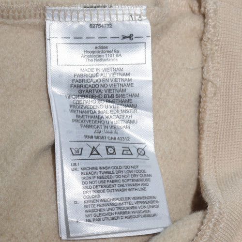 Adidas Men's Beige Pullover Hoodie Small Casual Sportswear
