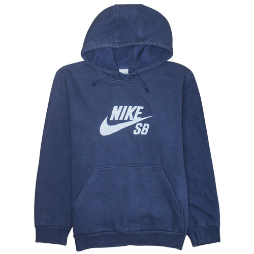 Nike SB Mens Blue Pullover Hoodie Medium Regular Fit Fleece