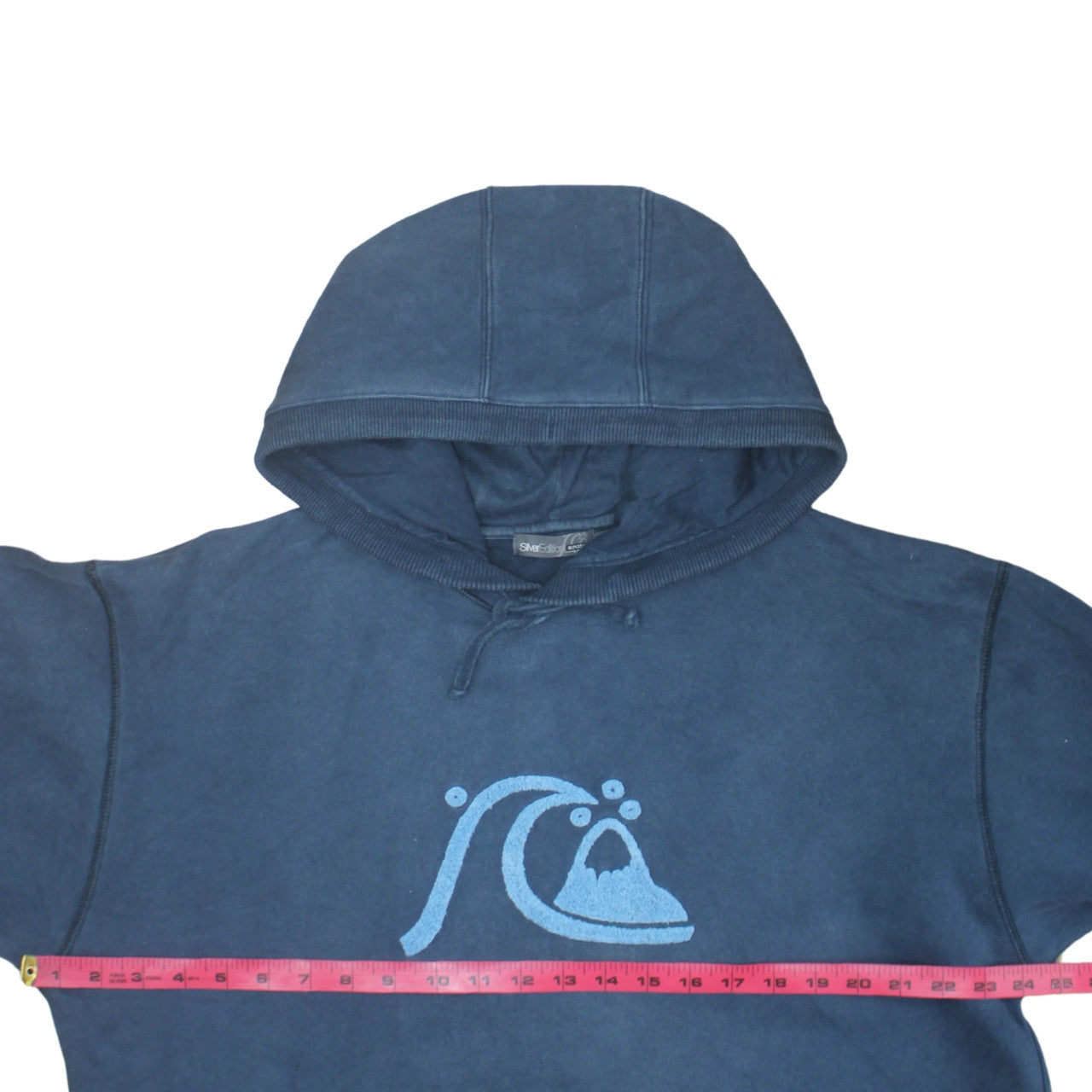 Quiksilver Mens Blue Pullover Hoodie 2XL Surf Graphic Fleece Sweatshirt
