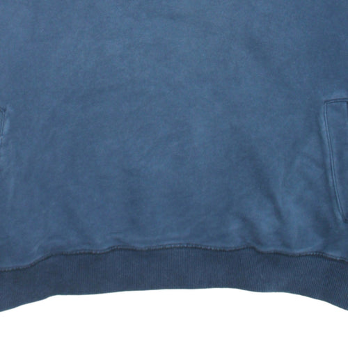 Quiksilver Mens Blue Pullover Hoodie 2XL Surf Graphic Fleece Sweatshirt
