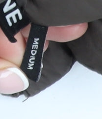 Lilylane Women Brown Puffer Jacket Medium Winter Nylon Zip Coat