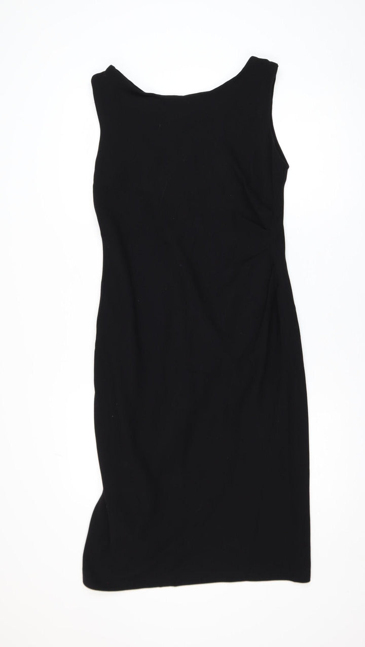 Marks and Spencer Women Black Size 12 Sleeveless Sheath Dress