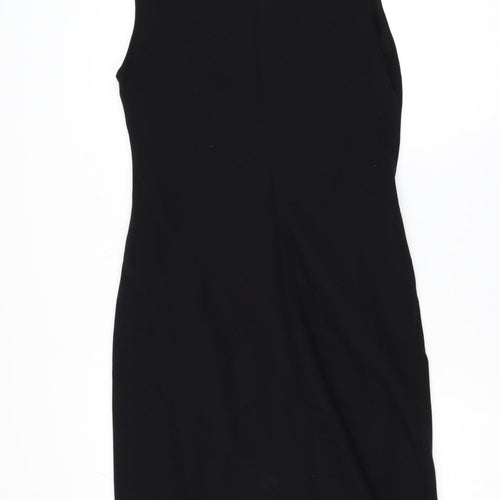 Marks and Spencer Women Black Size 12 Sleeveless Sheath Dress