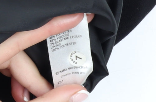 Marks and Spencer Women Black Size 12 Sleeveless Sheath Dress