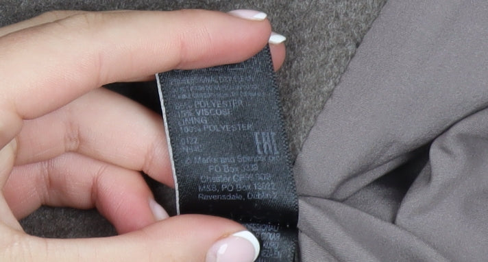 Marks and Spencer Women Brown Mid-Length Overcoat Size 12