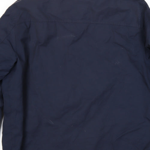 Marks and Spencer Men's Blue XL Bomber Jacket Full Zip Cotton Blend