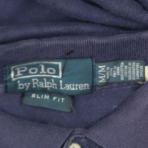 Ralph Lauren Men's Blue Slim Fit Polo Shirt Size M